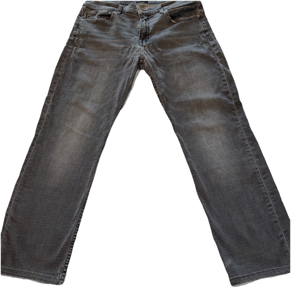 7 For All Mankind Jeans Mens 34x30 Slimmy Tapered Italian Fabric Black Denim